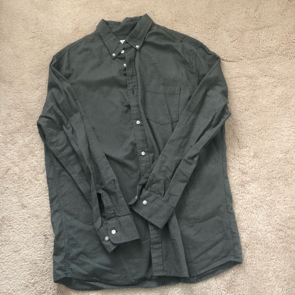 Mens button down long sleeve shirt